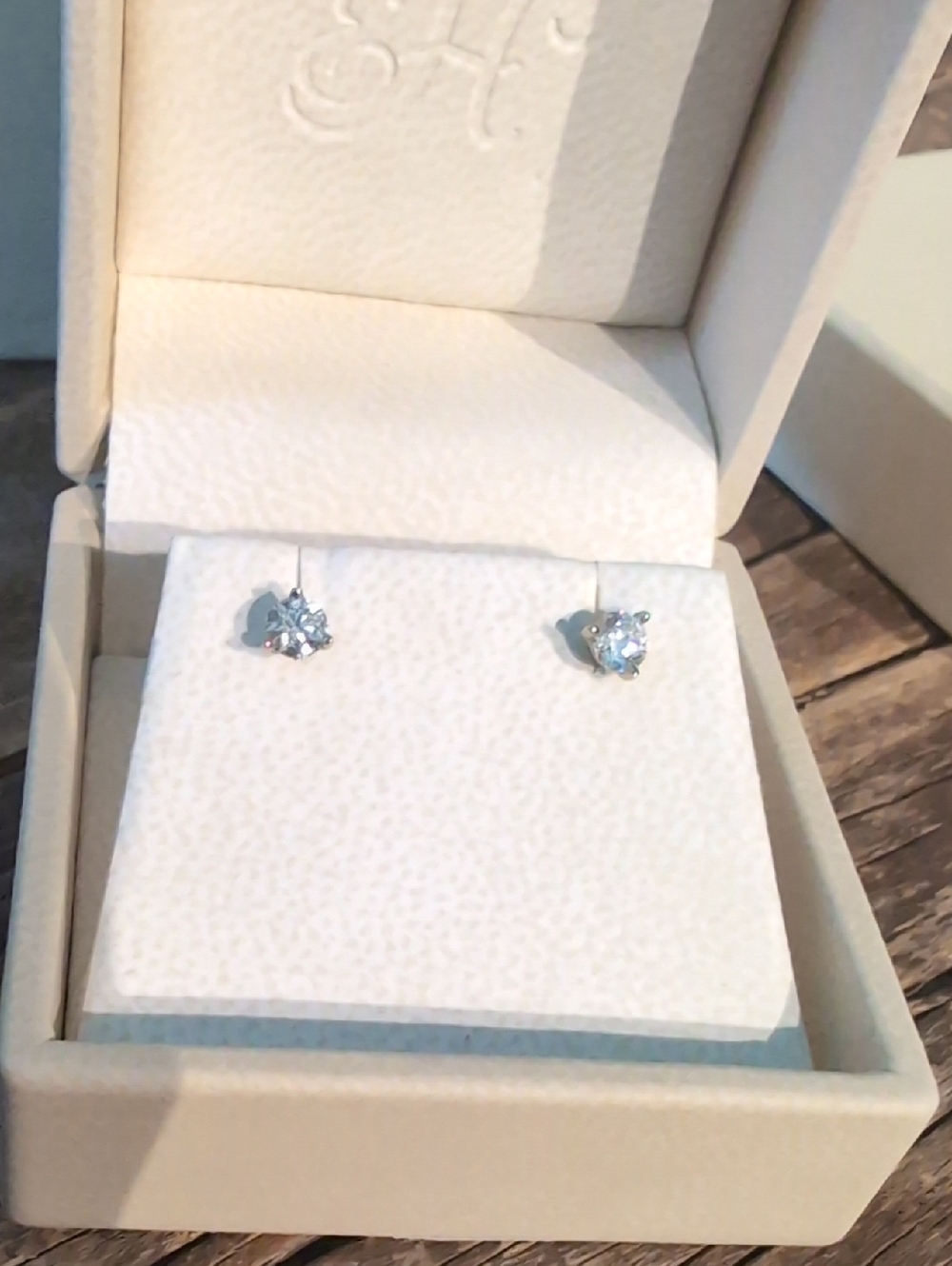 Vintage Lazare White Gold Diamond .25 ct Stud Earrings